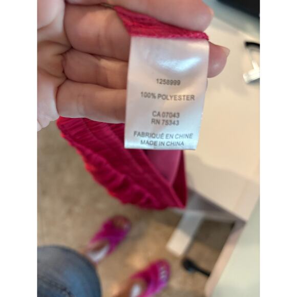 Joie Silky Wide Leg High Rise Pant Drawstring Pockets Pink Size Medium 4-10 - Picture 5 of 5